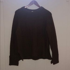 Brown oversized long sleeve H&M sweater